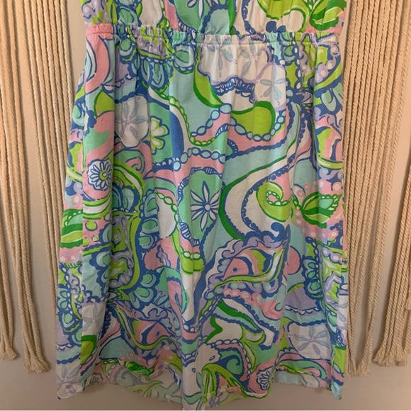 LILLY PULITZER Windsor Strapless Dress Multi Conch Republic 100% Cotton Small - Picture 8 of 13
